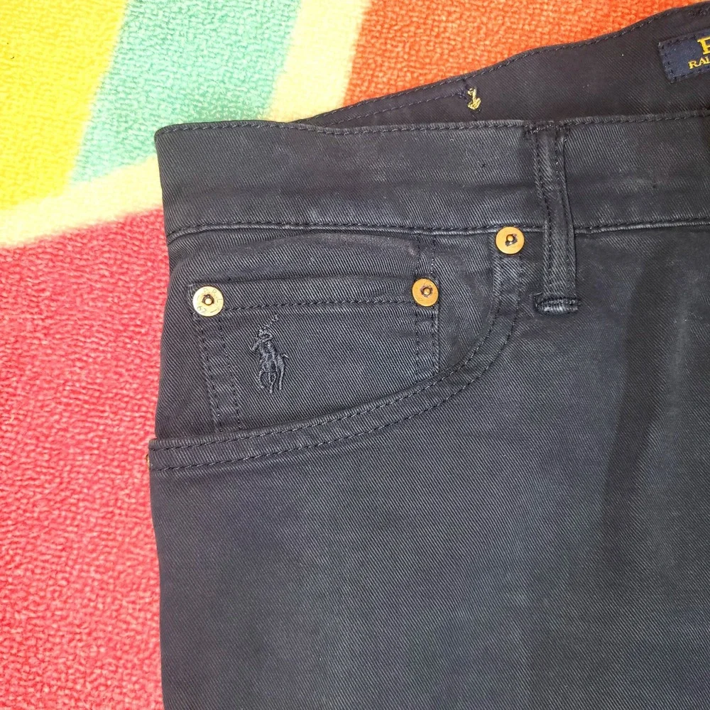 Polo Ralph Lauren Men's 29x34 Blue Button Fly‎ Straight Leg Pants Trousers